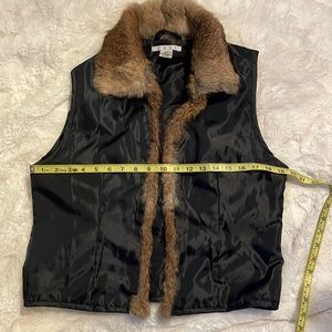 Rabbit Fur Collar and front trim vest-jacket liner M cabi 784